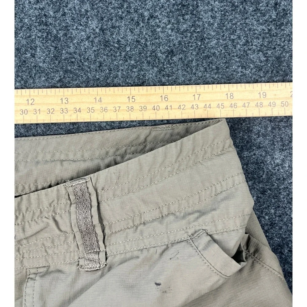 The North Face Tekware Mens Hiking Shorts Khaki Tan Drawstring Size 35 APRF